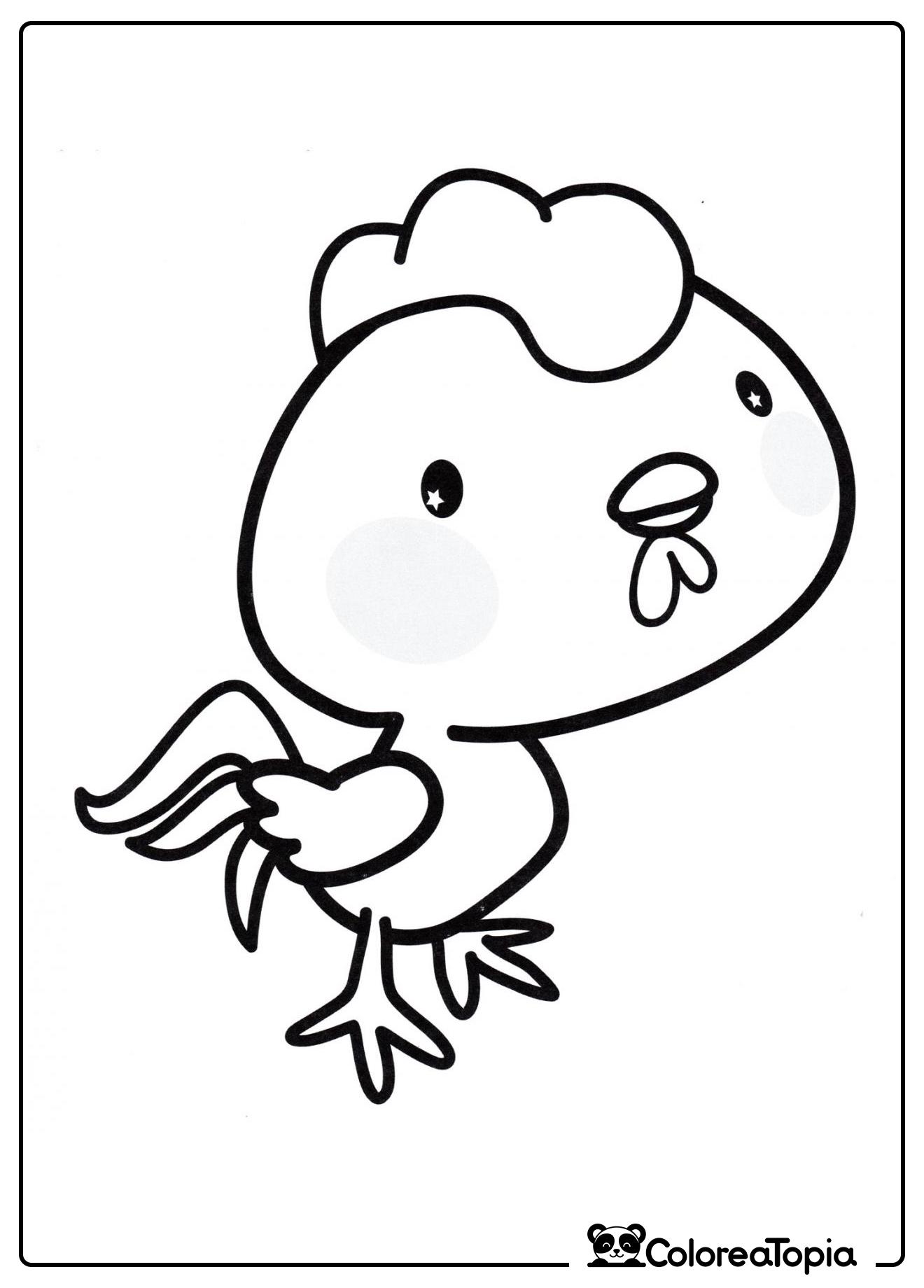 Pollito pequeño - dibujo para colorear