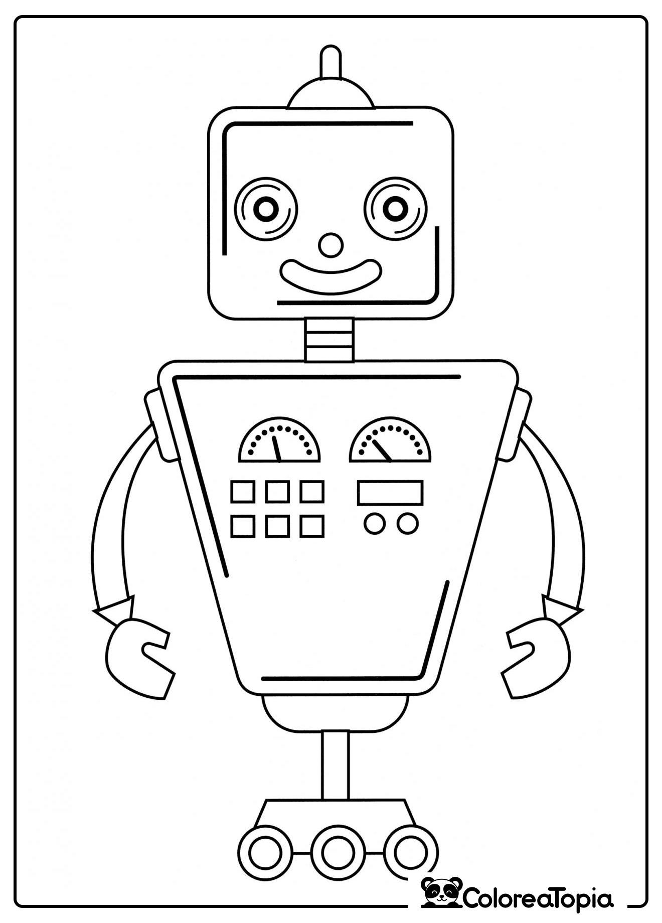 Robot triangular - dibujo para colorear