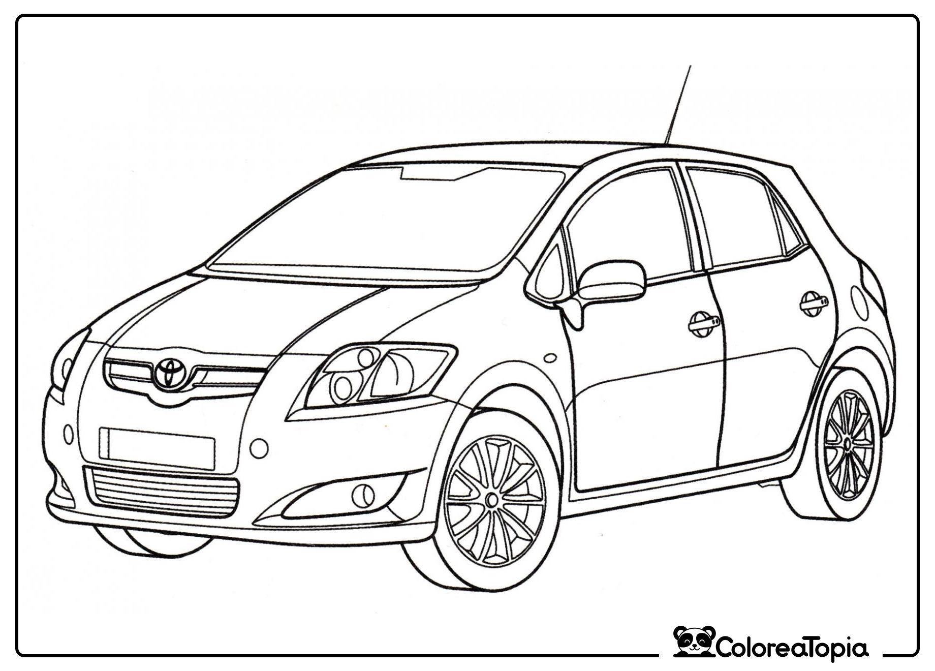 Toyota Auris - dibujo para colorear