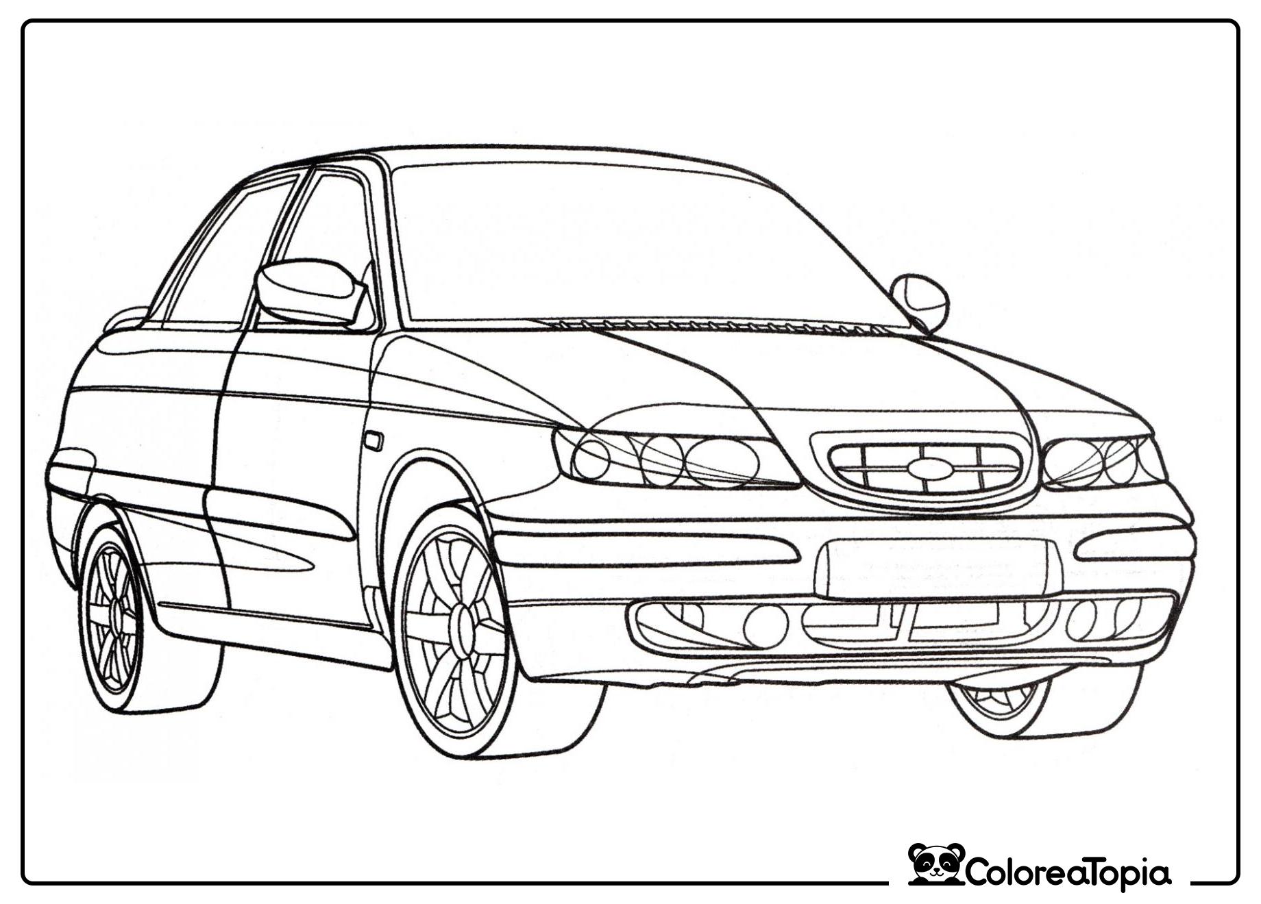 VAZ 2110 - dibujo para colorear