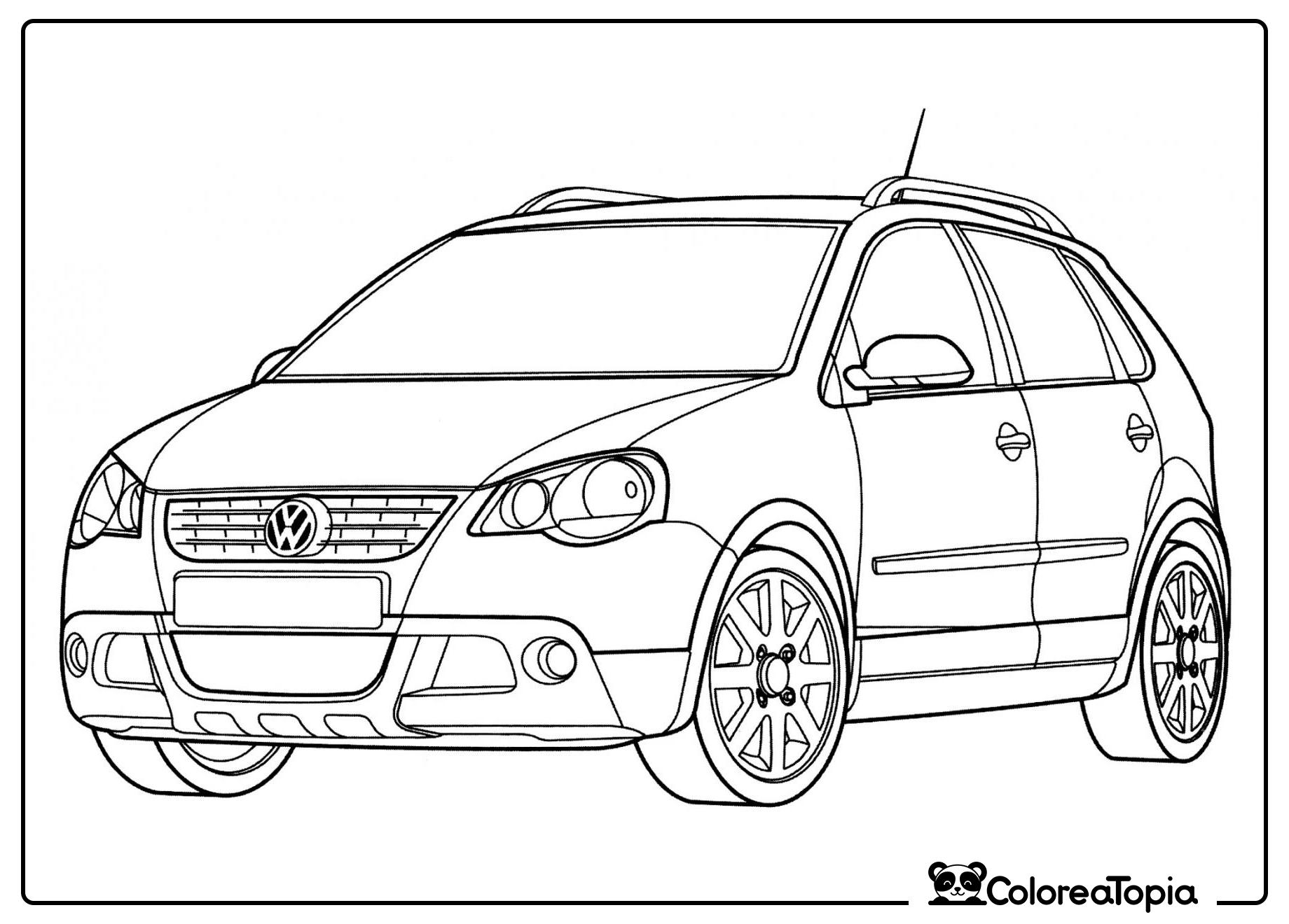 Volkswagen CrossPolo - dibujo para colorear