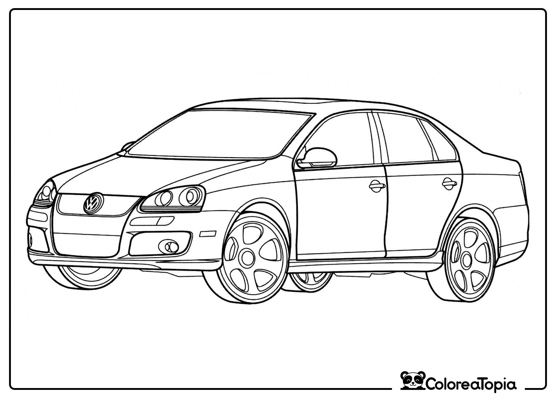 Volkswagen Jetta - dibujo para colorear