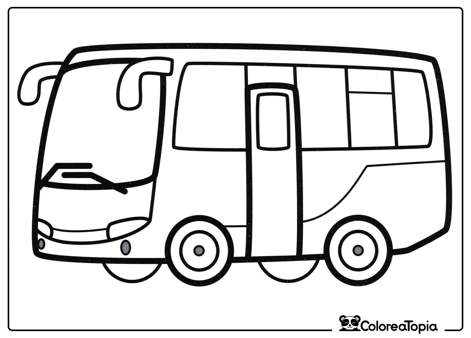 Autobús de pasajeros - dibujo para colorear