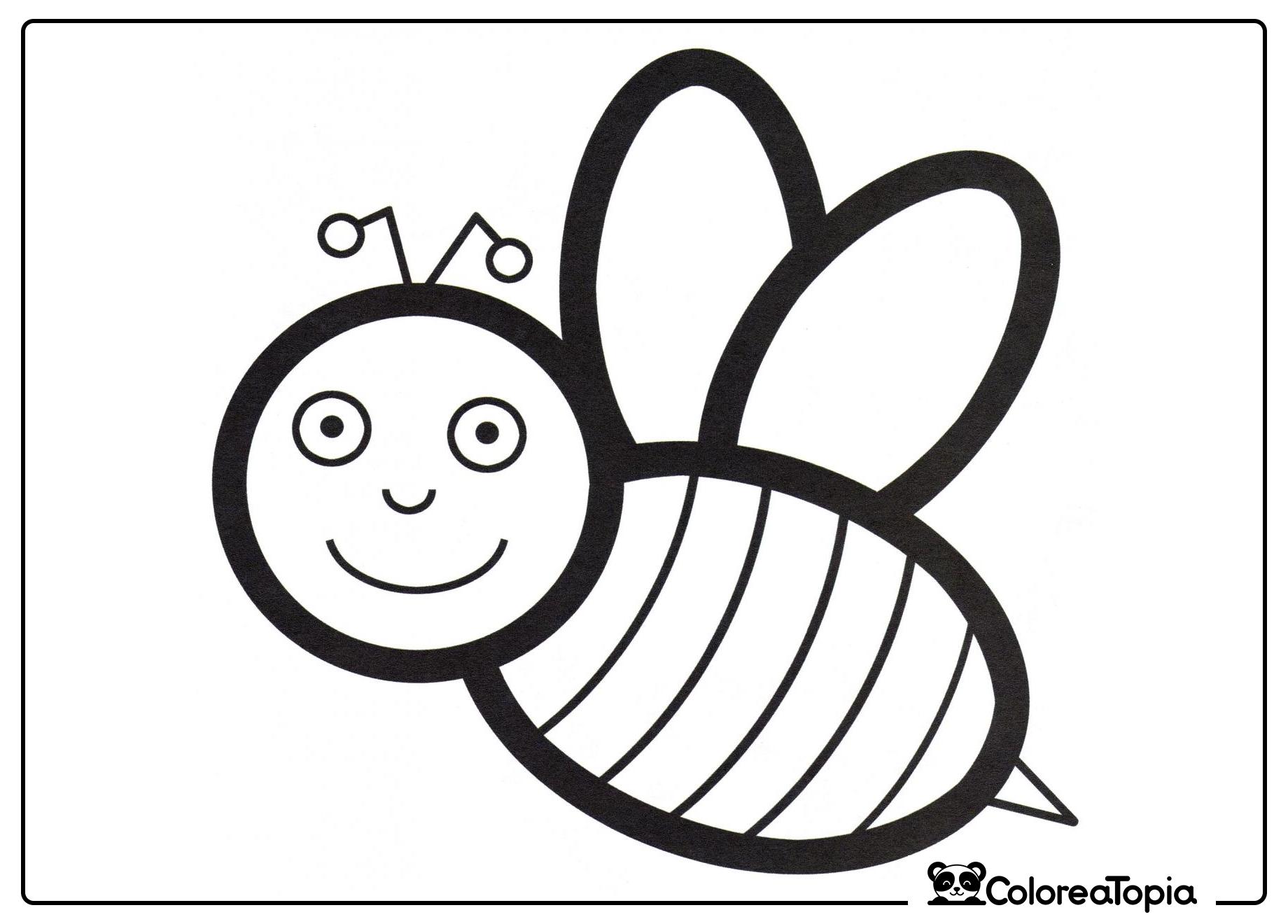 Bonita abeja - dibujo para colorear