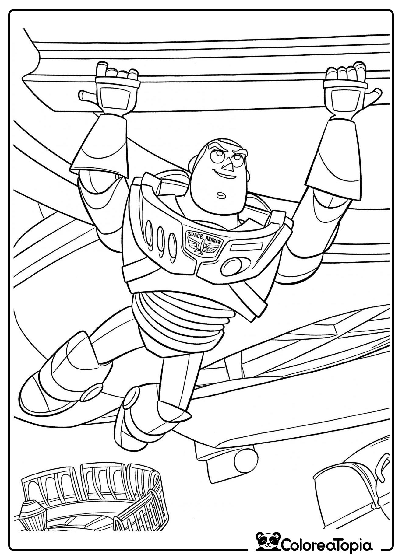 Buzz Lightyear volando - dibujo para colorear