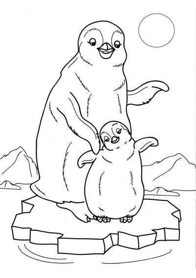 El pingüinito y su mamá