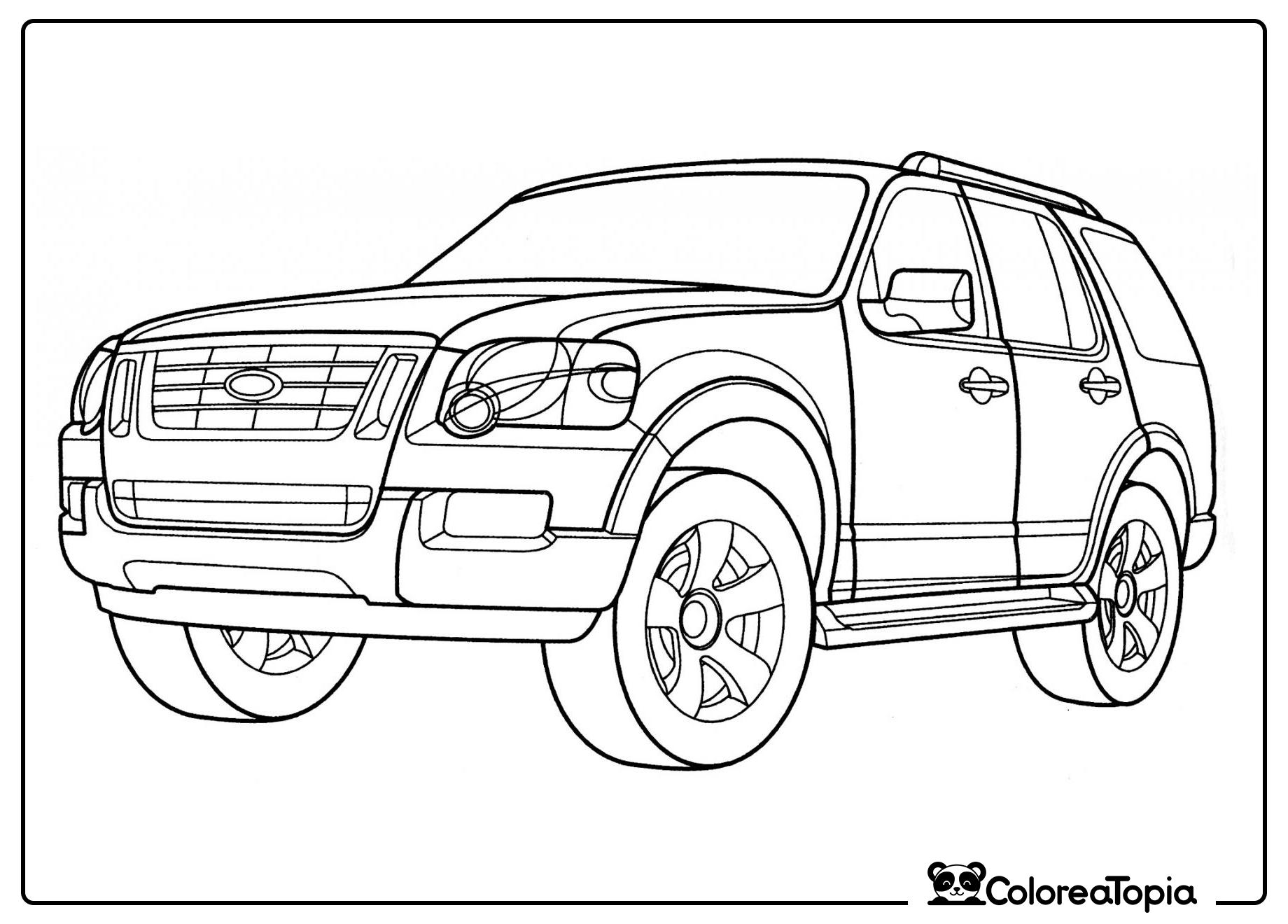 Ford Explorer - dibujo para colorear