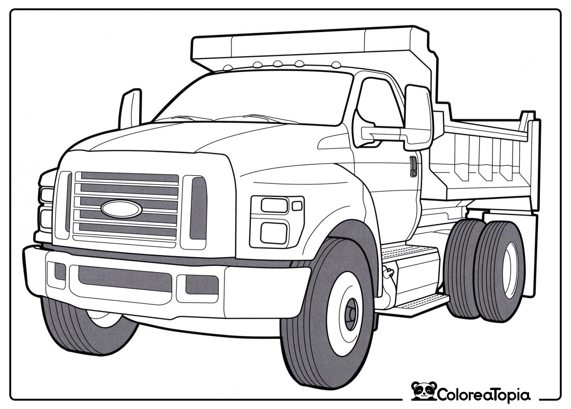 Ford F-750 Tonka - dibujo para colorear