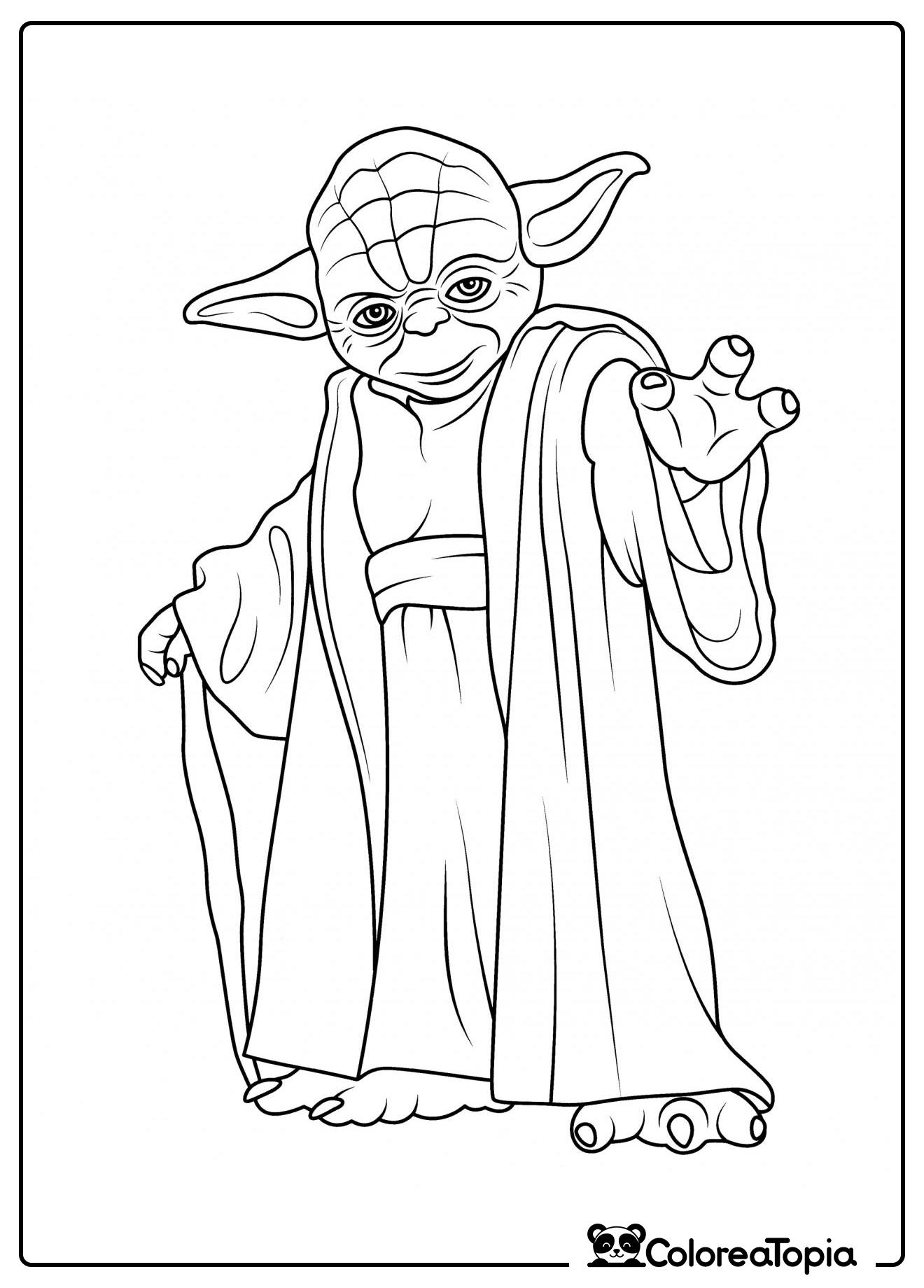 Gran Yoda - dibujo para colorear