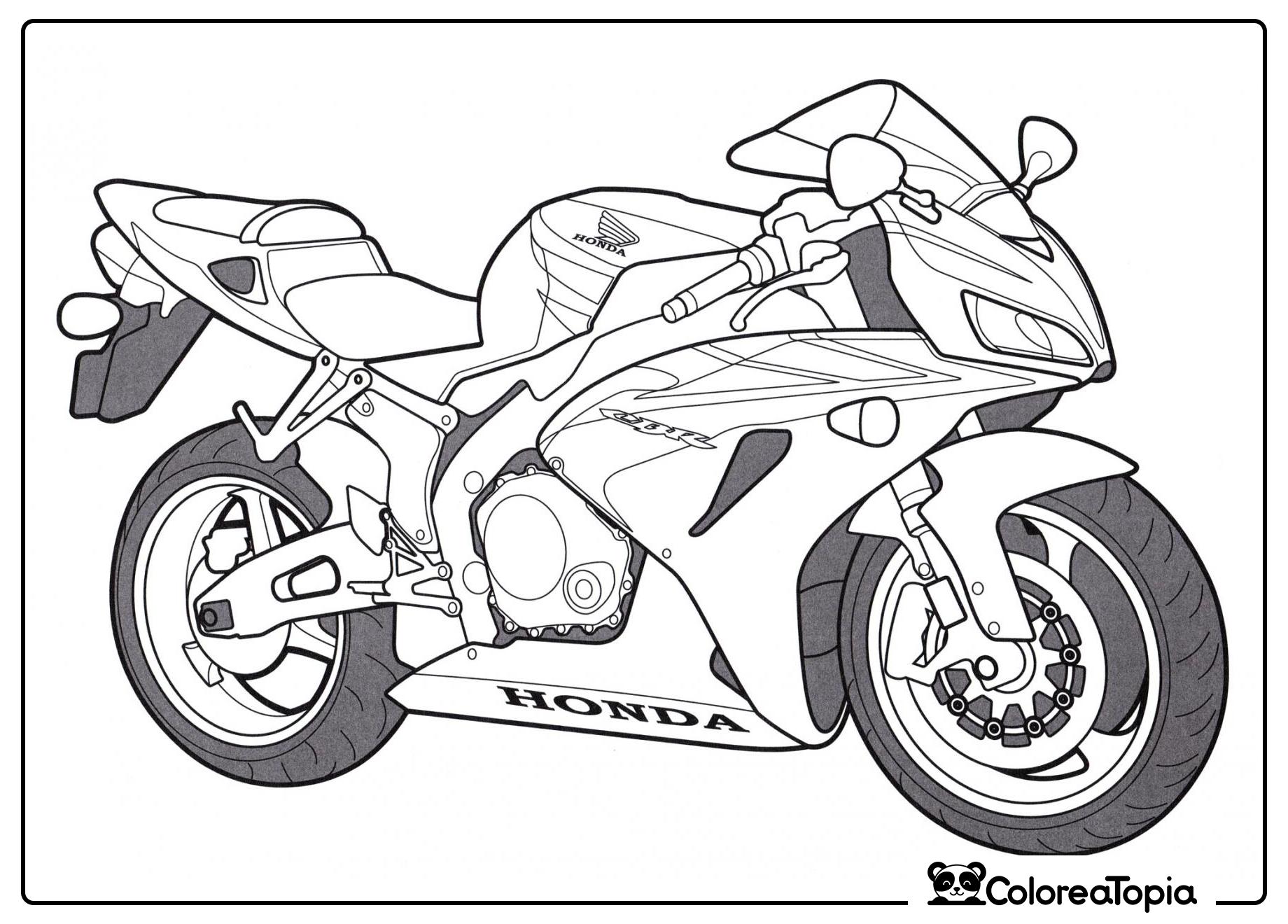 Honda CBR - dibujo para colorear