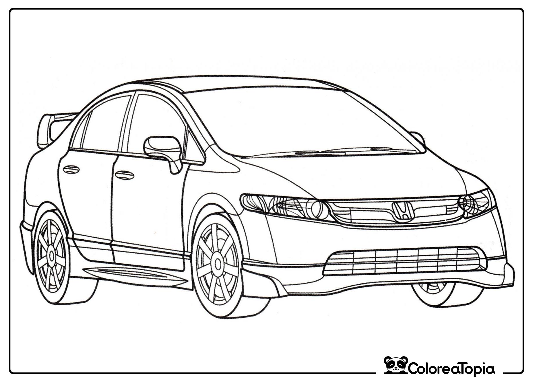 Honda Civic DX - dibujo para colorear