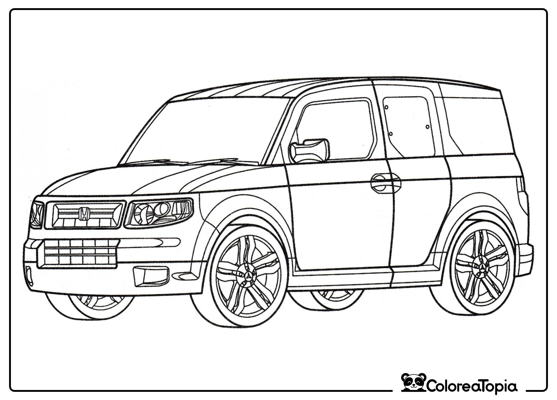 Honda Element LX - dibujo para colorear