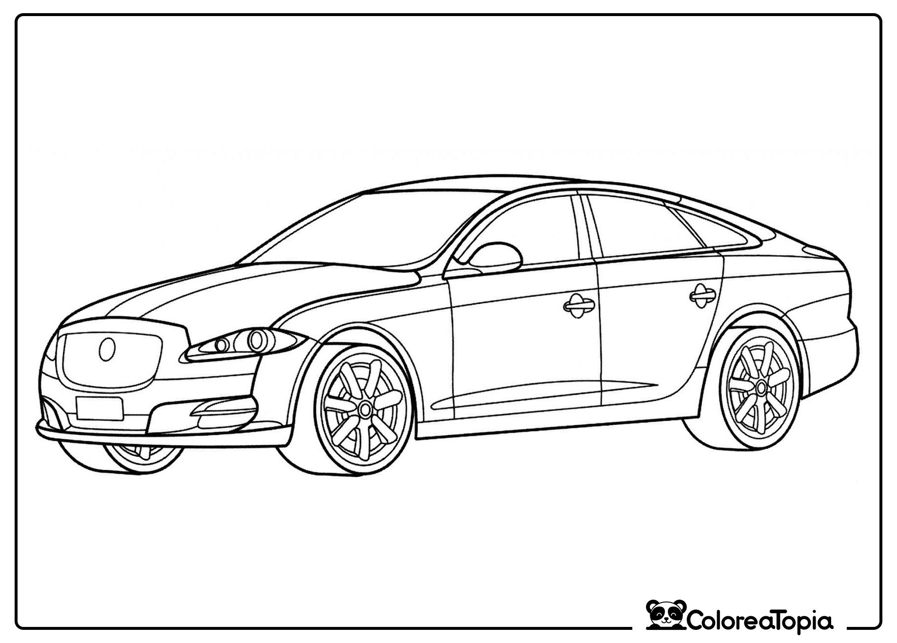 Jaguar XJ - dibujo para colorear