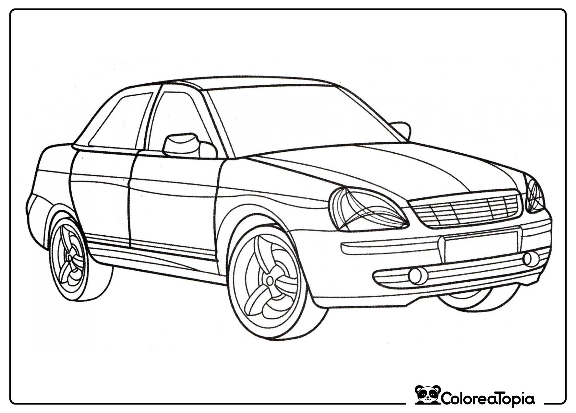 Lada Priora - dibujo para colorear