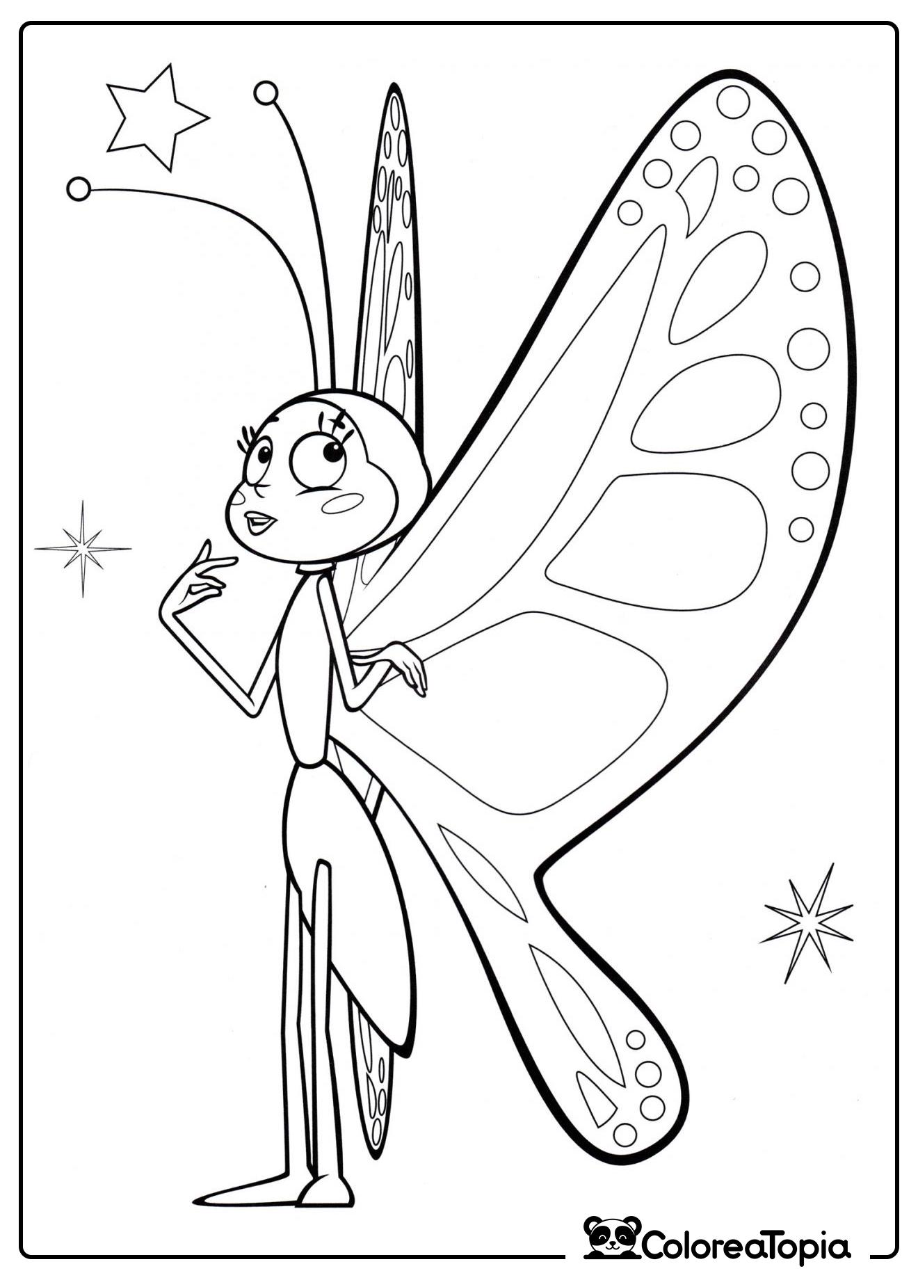 Mariposa Beatriz - dibujo para colorear