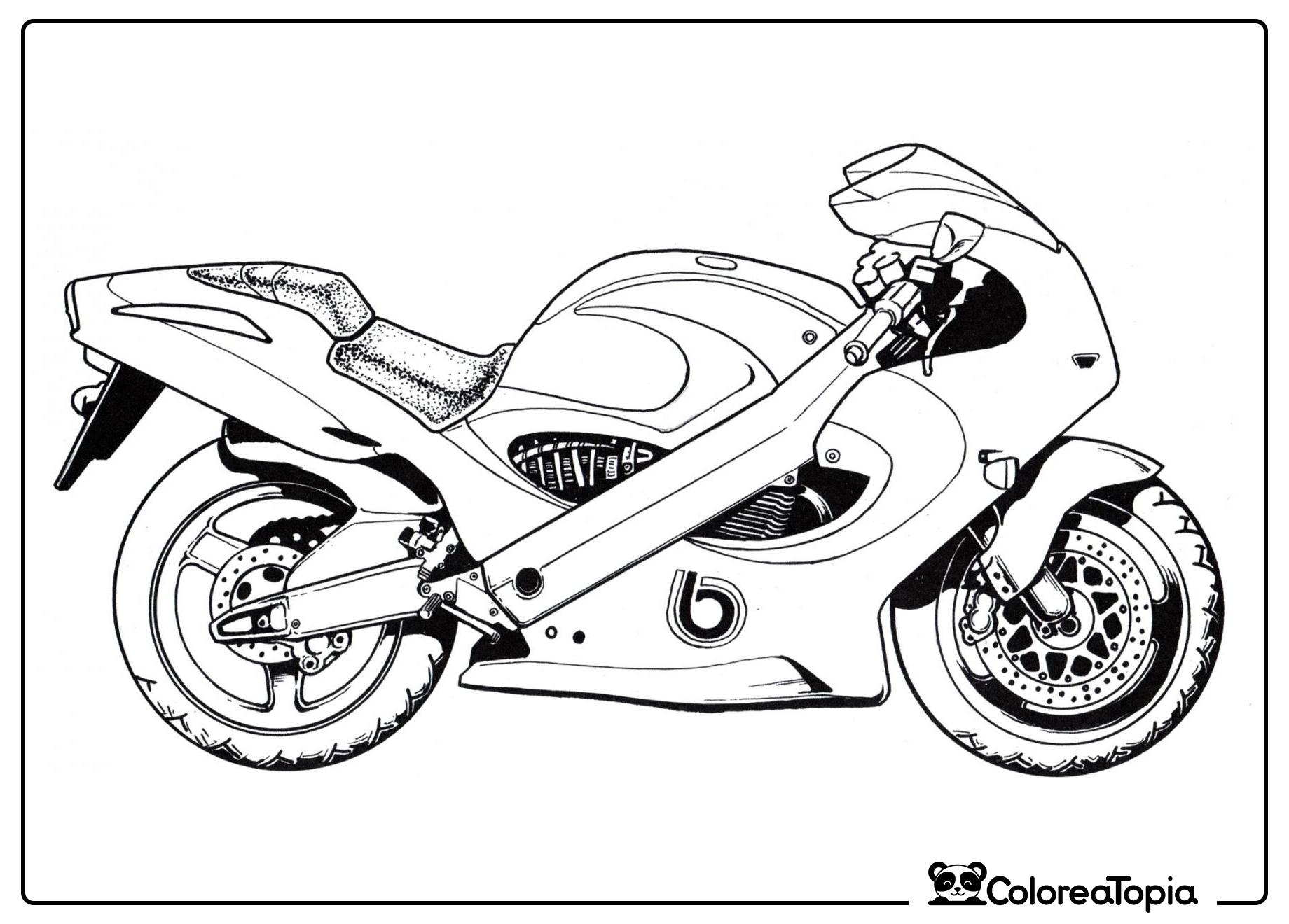 Motocicleta Bimota - dibujo para colorear