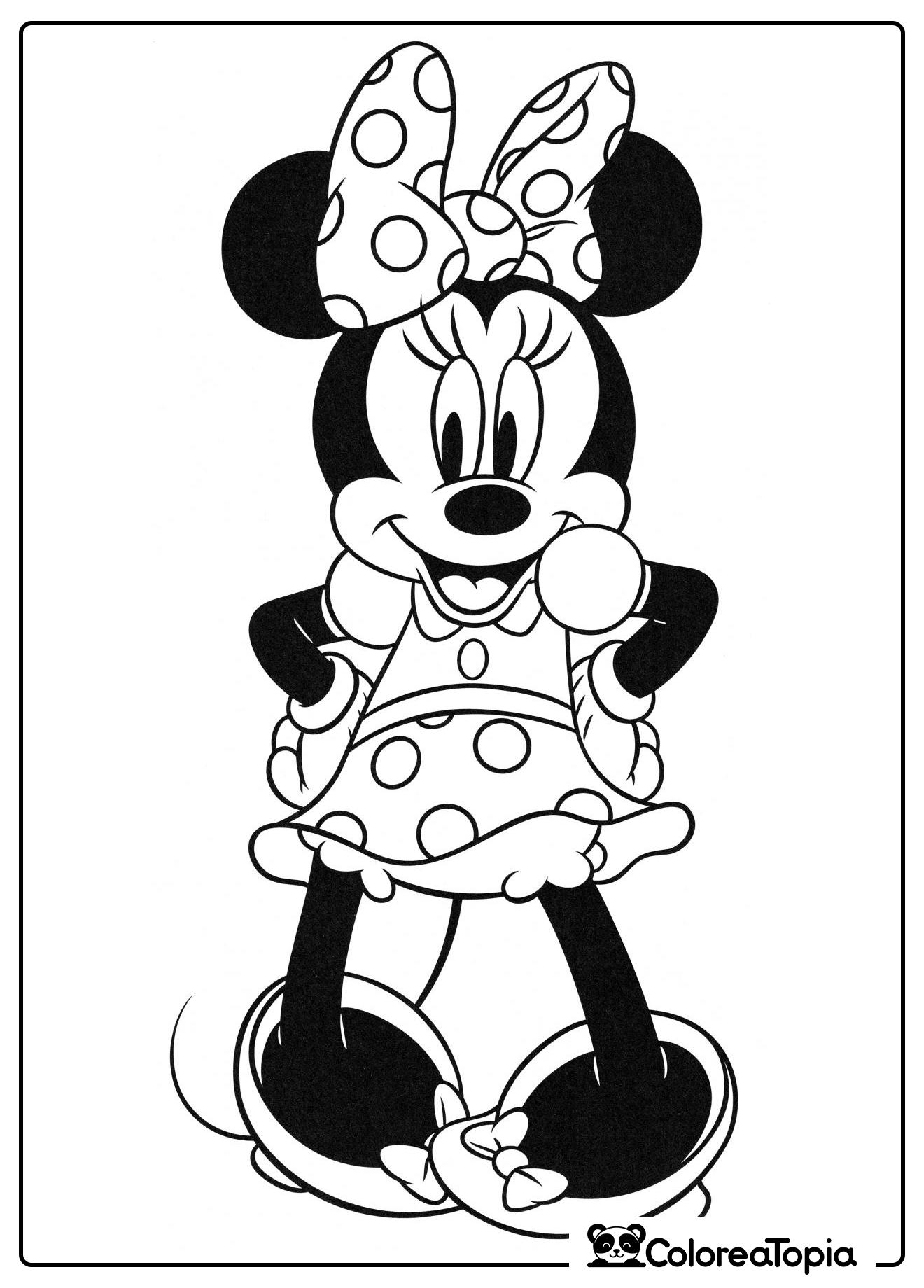 Ratona Minnie - dibujo para colorear