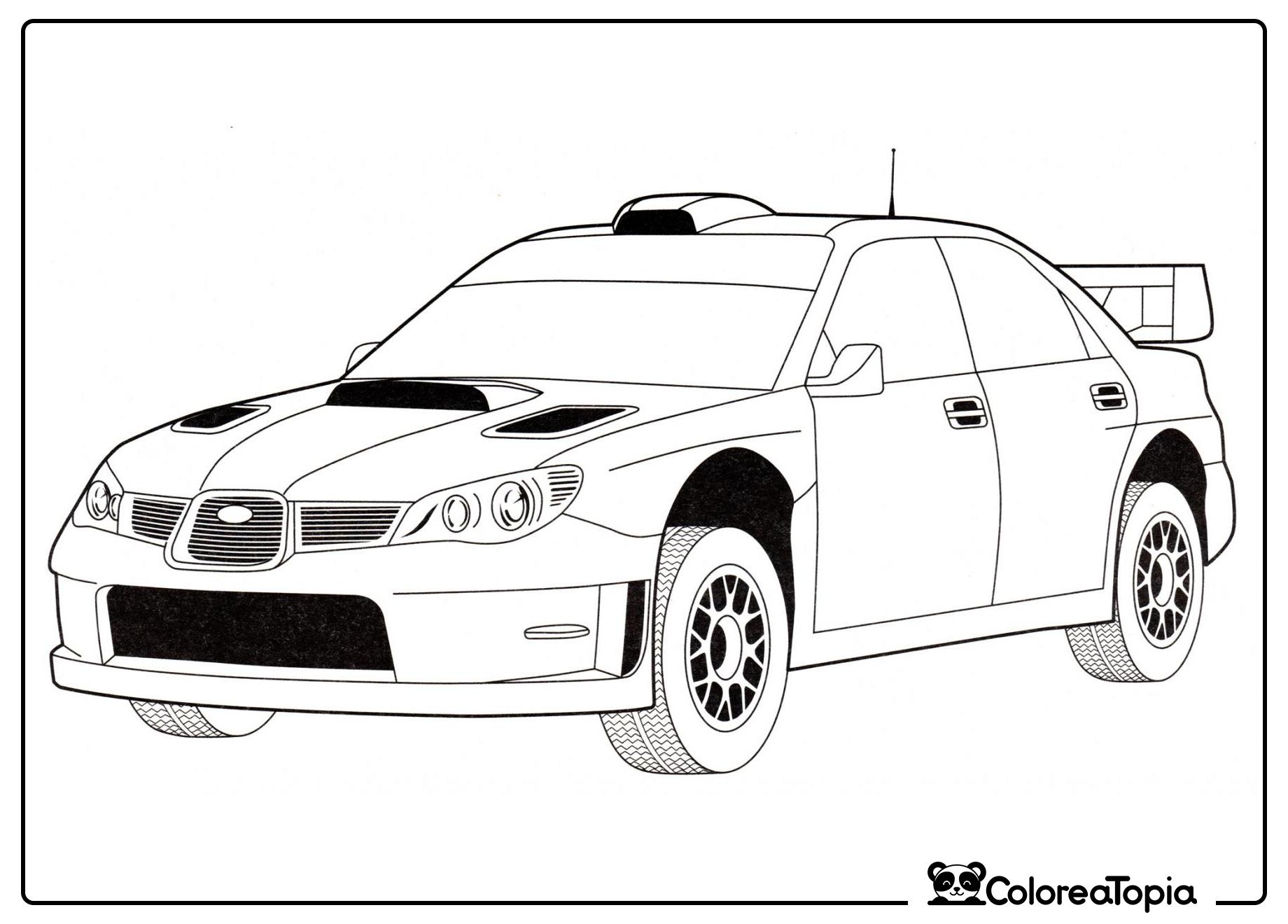 Subaru Impreza WRC - dibujo para colorear