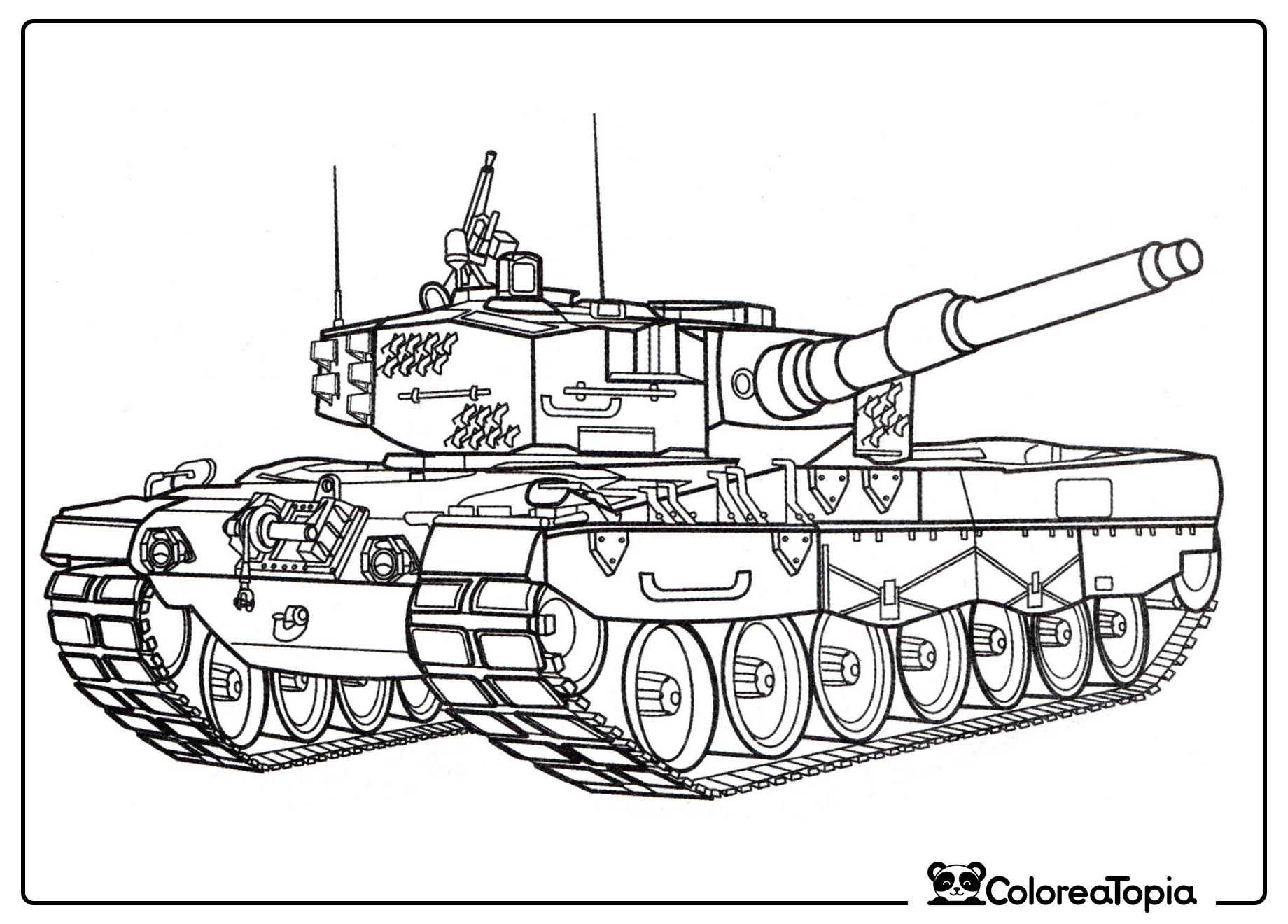 Tanque Leopard 1 - dibujo para colorear