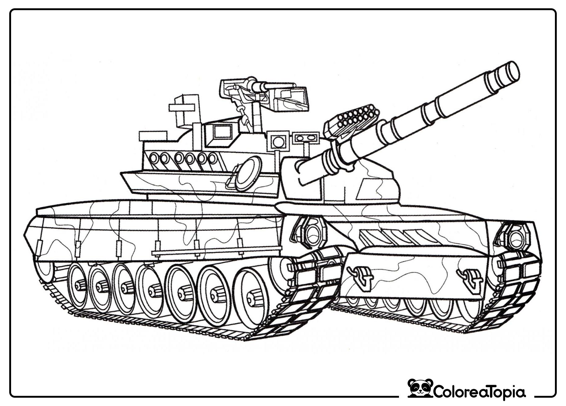 Tanque T80 Bars - dibujo para colorear