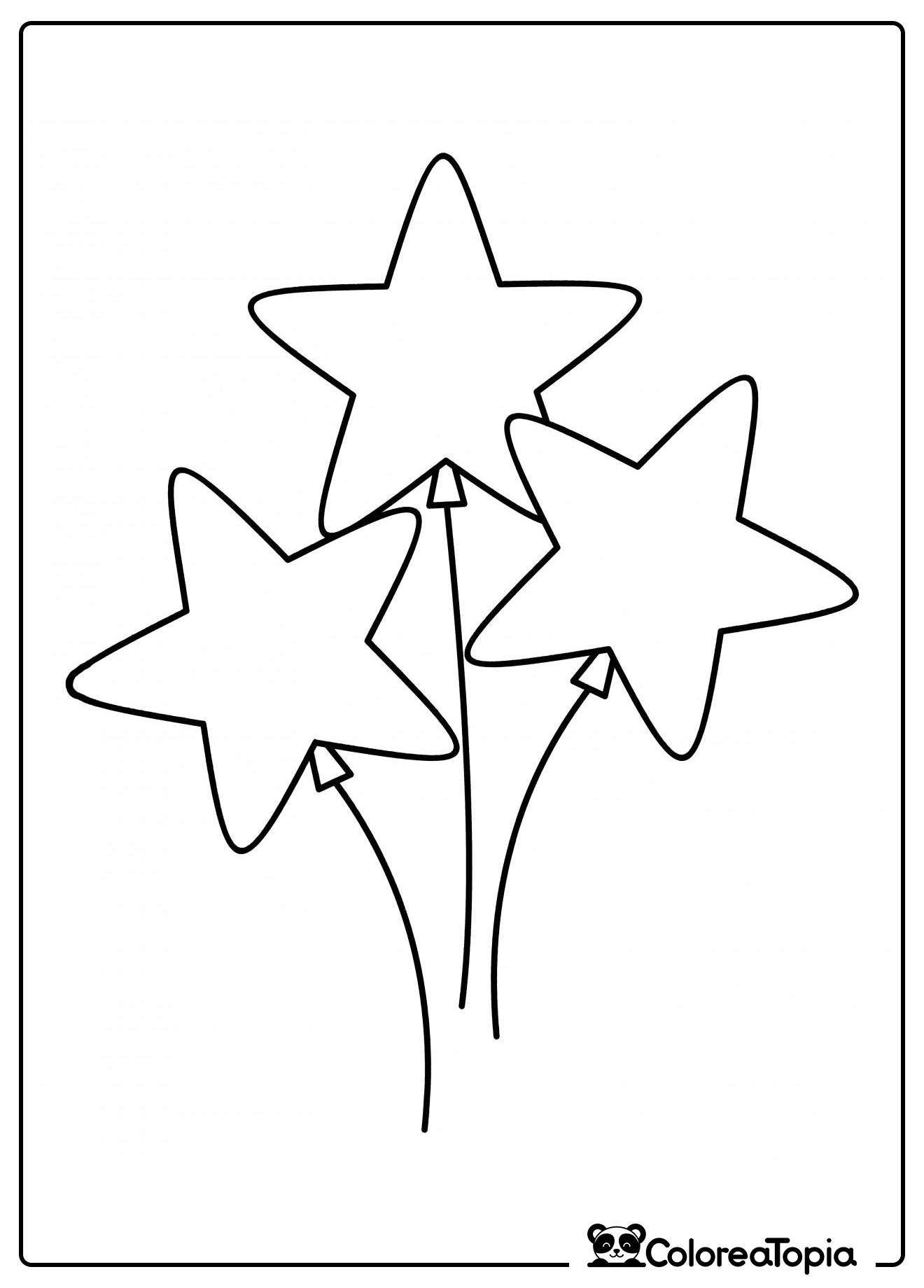 Bolsitas en forma de estrellitas - dibujo para colorear