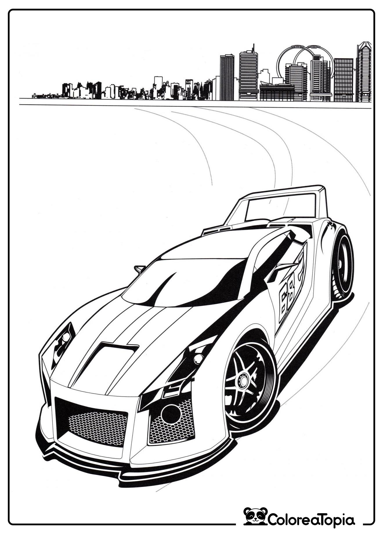 Coche deportivo elegante Hot Wheels - dibujo para colorear