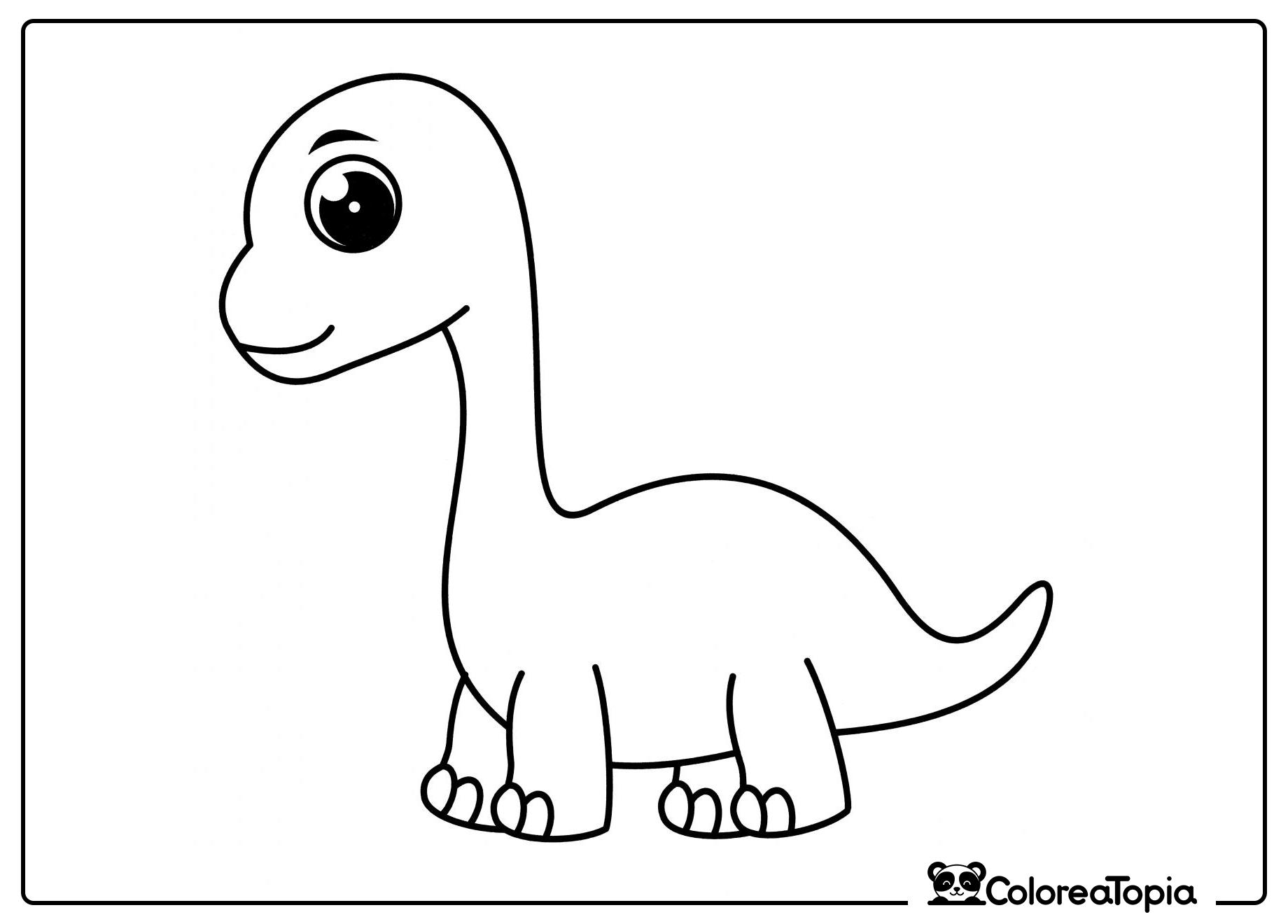 Dibujos para colorear del emotivo diplodocus - dibujo para colorear