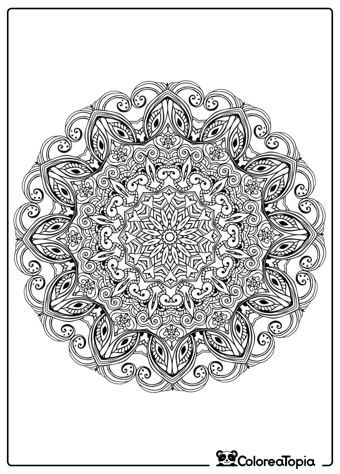 Mandala Baile de patrones - dibujo para colorear