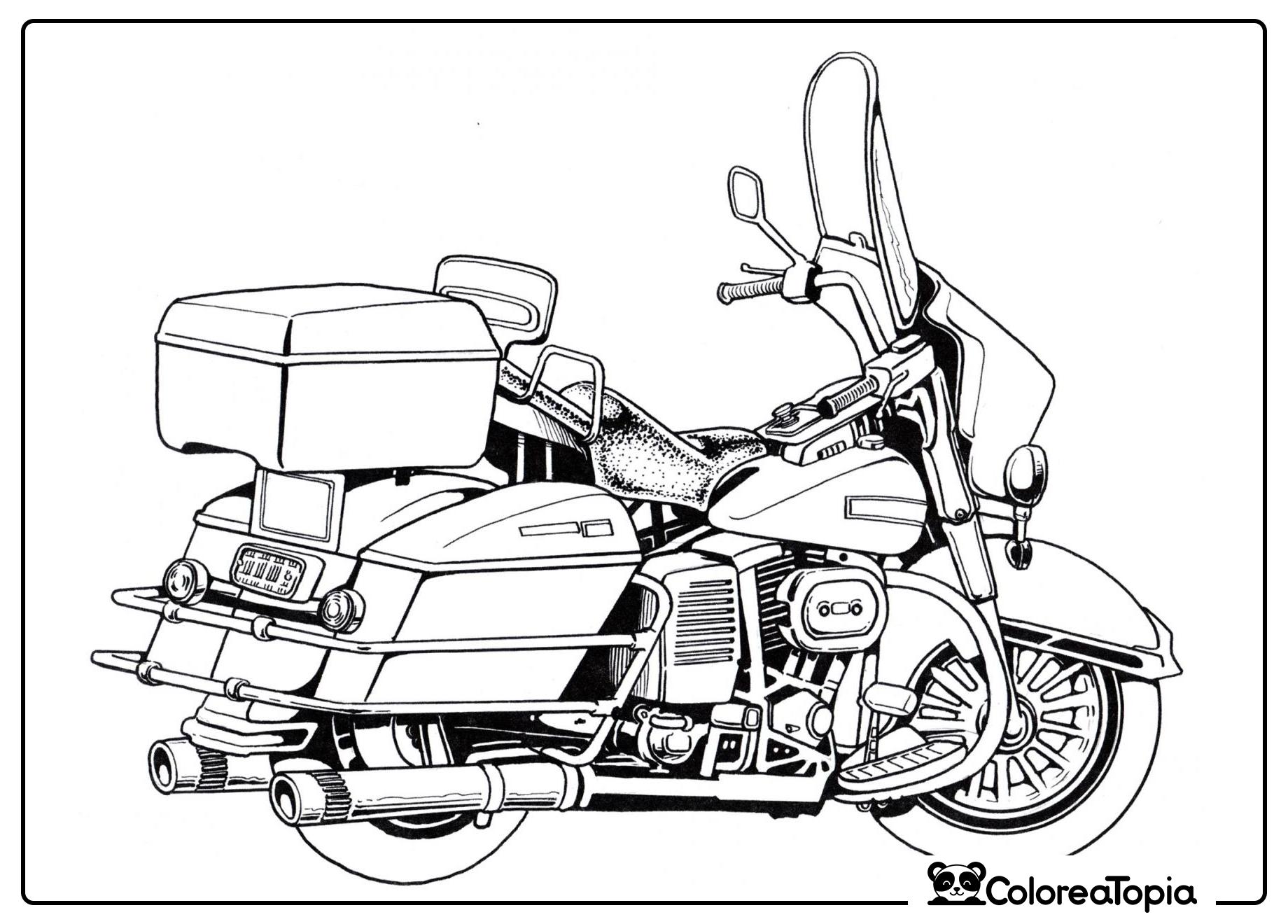 Motocicleta Harley-Davidson - dibujo para colorear