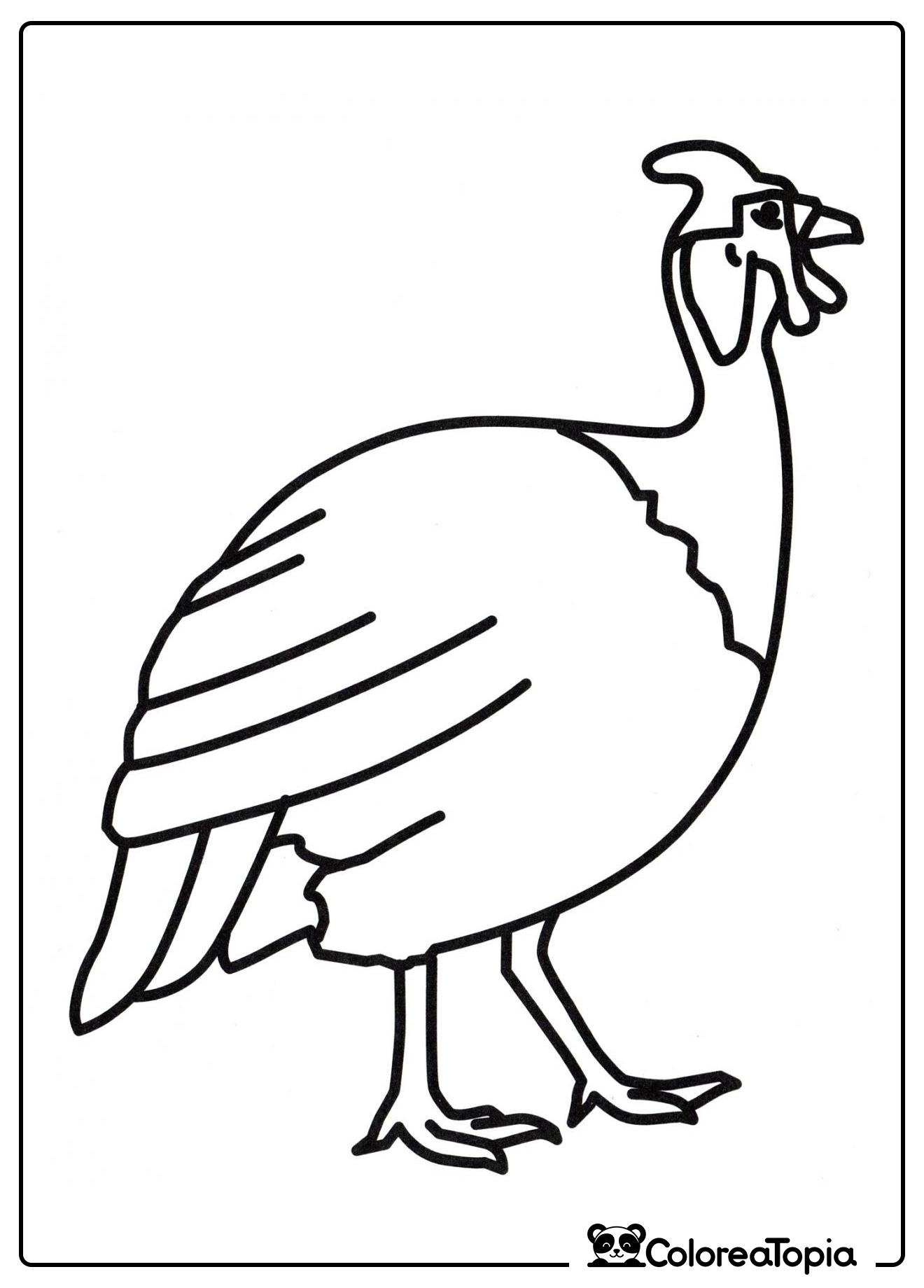 Pavo - dibujo para colorear