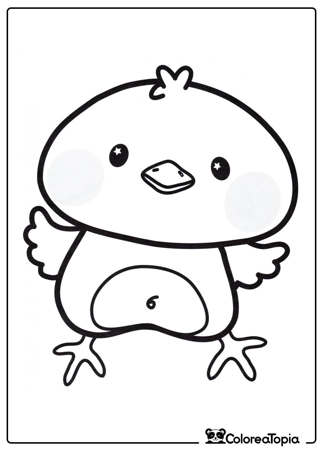 Pollito pequeño - dibujo para colorear